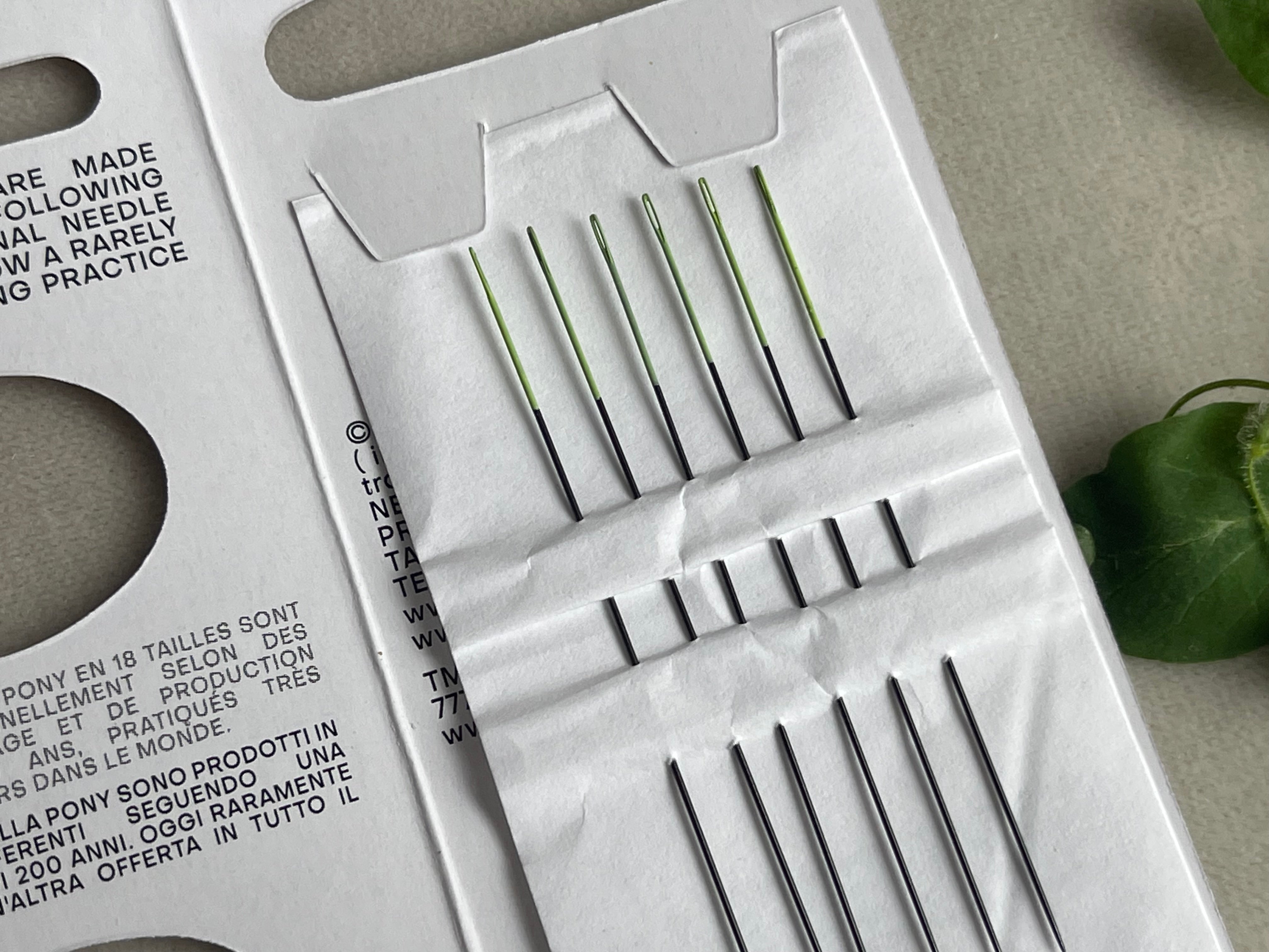 PONY Black Beading Needles No. 10 – 6 Pieces