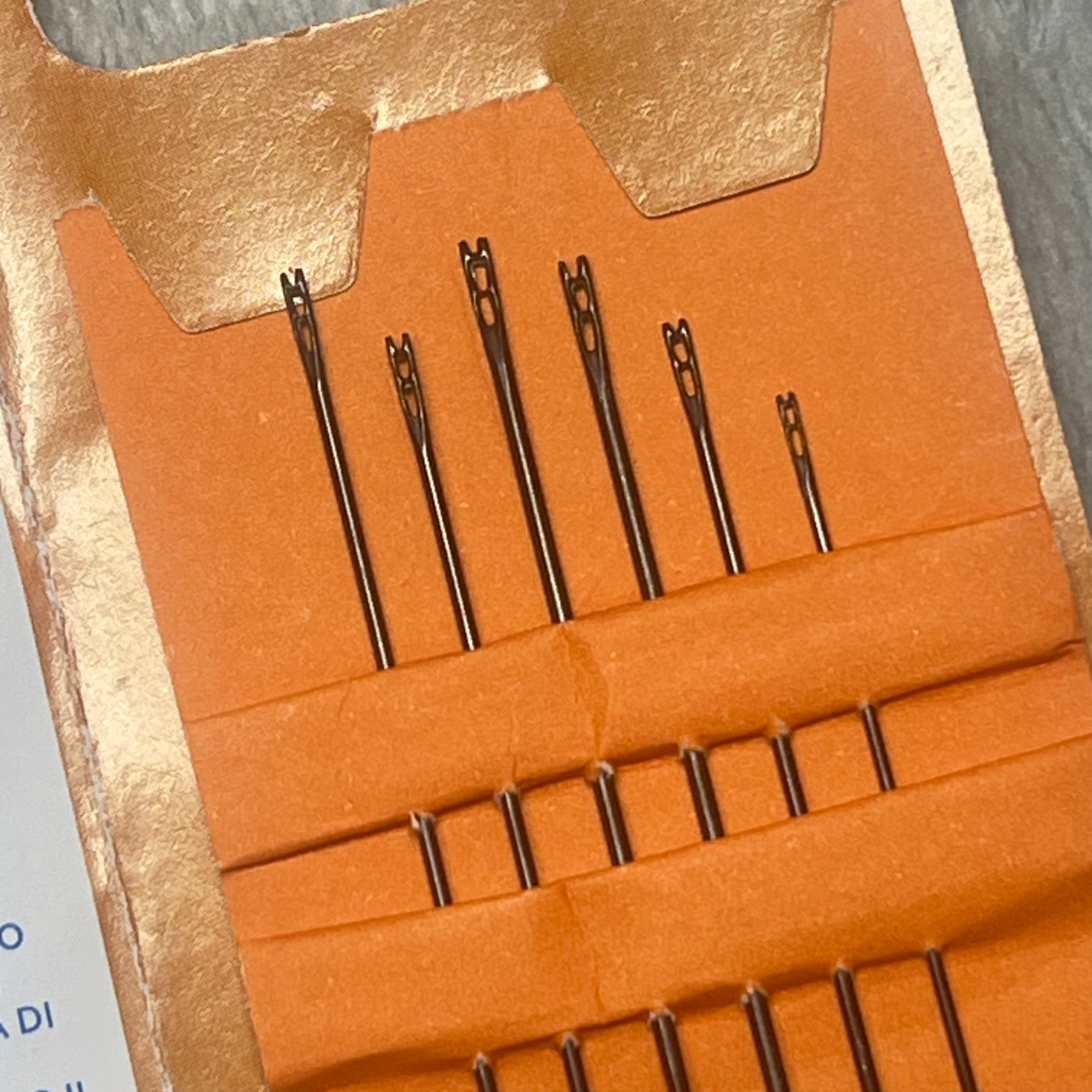 PONY Black Easy Threading Needles Size 4/8 (6 pcs) – Self Threading Sewing Needles