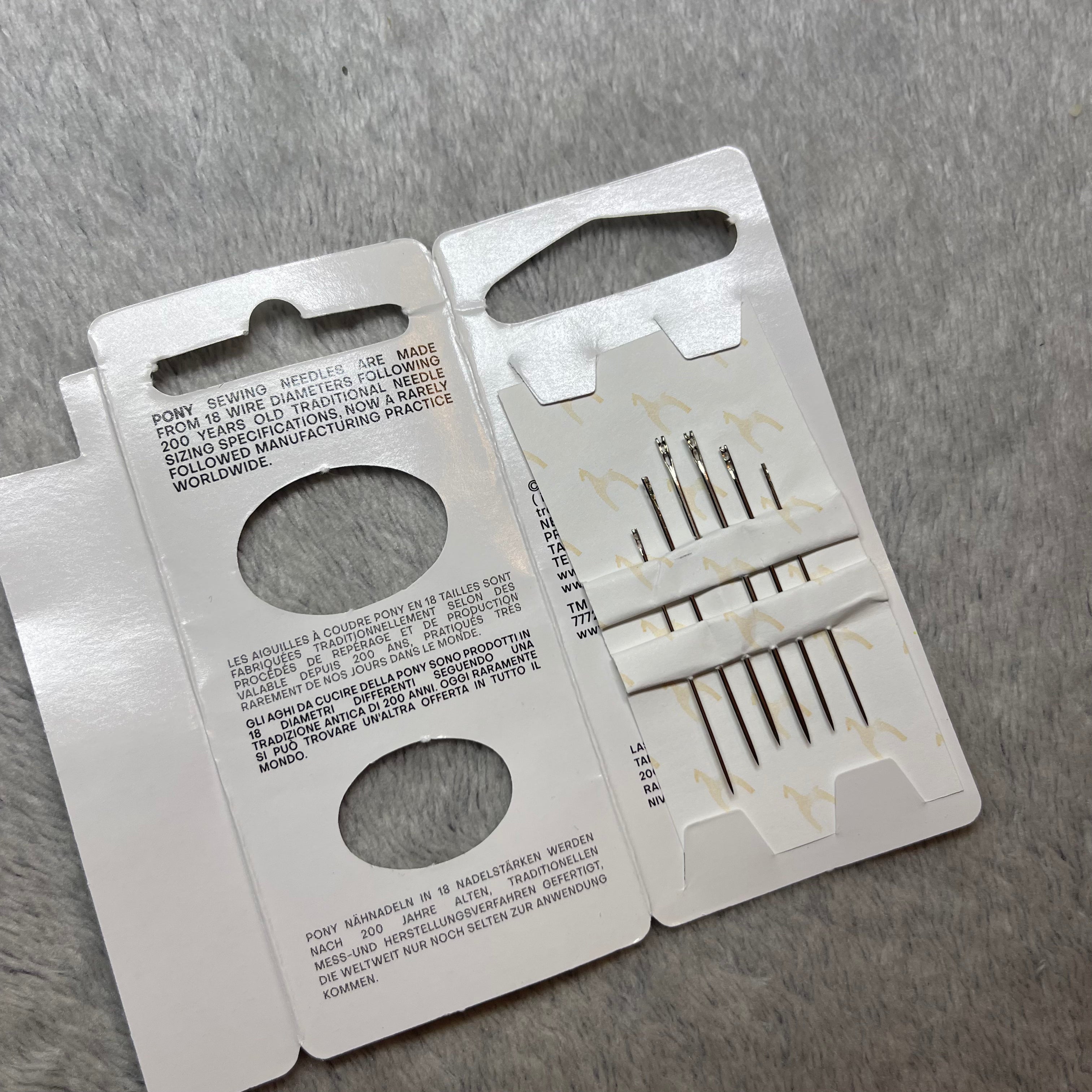 PONY Easy Threading Needles Size 4/8 – 6 Pieces