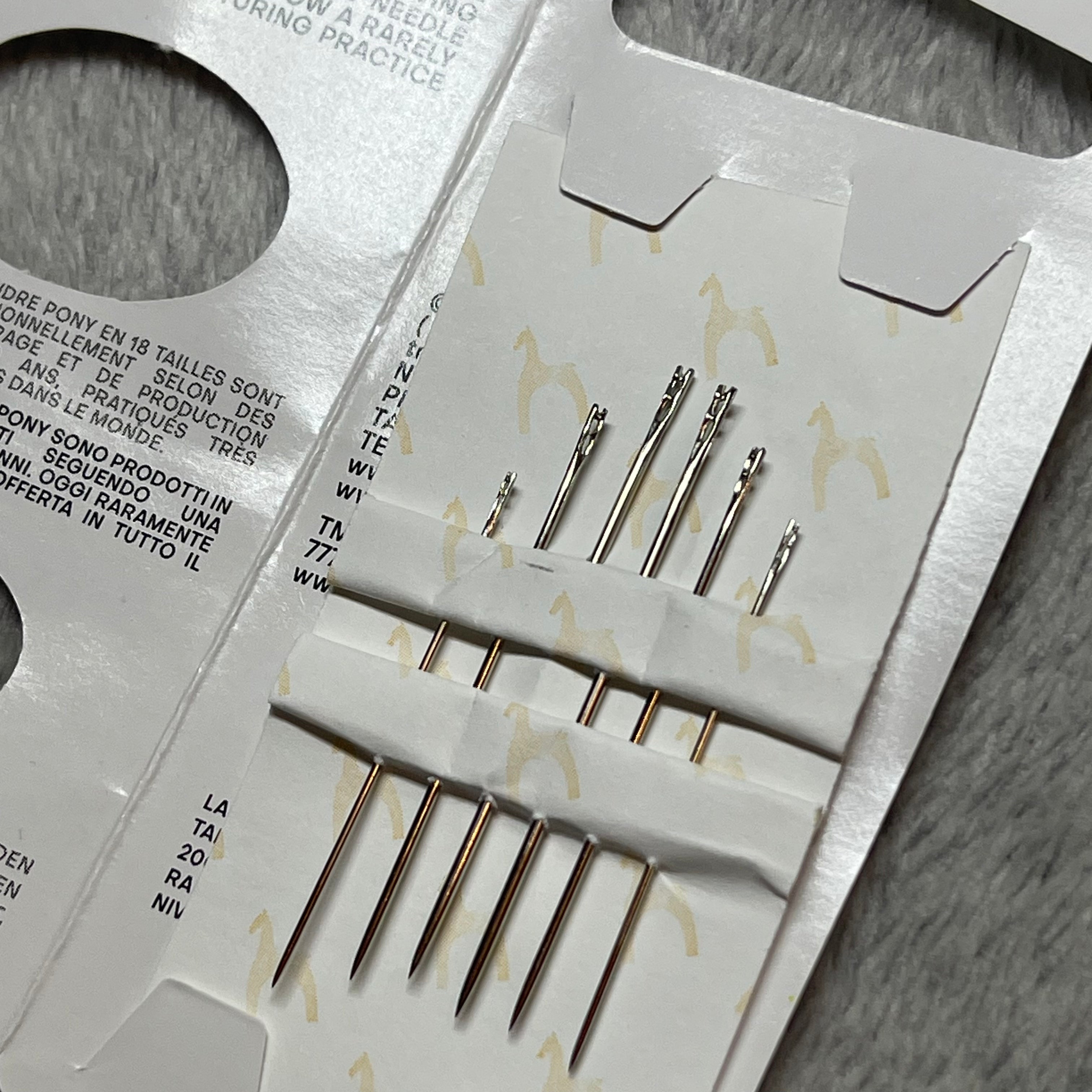 PONY Easy Threading Needles Size 4/8 – 6 Pieces