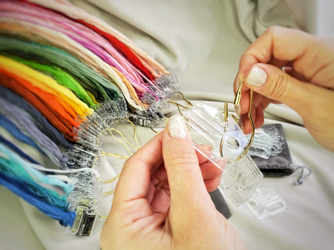 Acrylic Floss Drops for Cross Stitch: Organize Your Embroidery Threads with bobbins