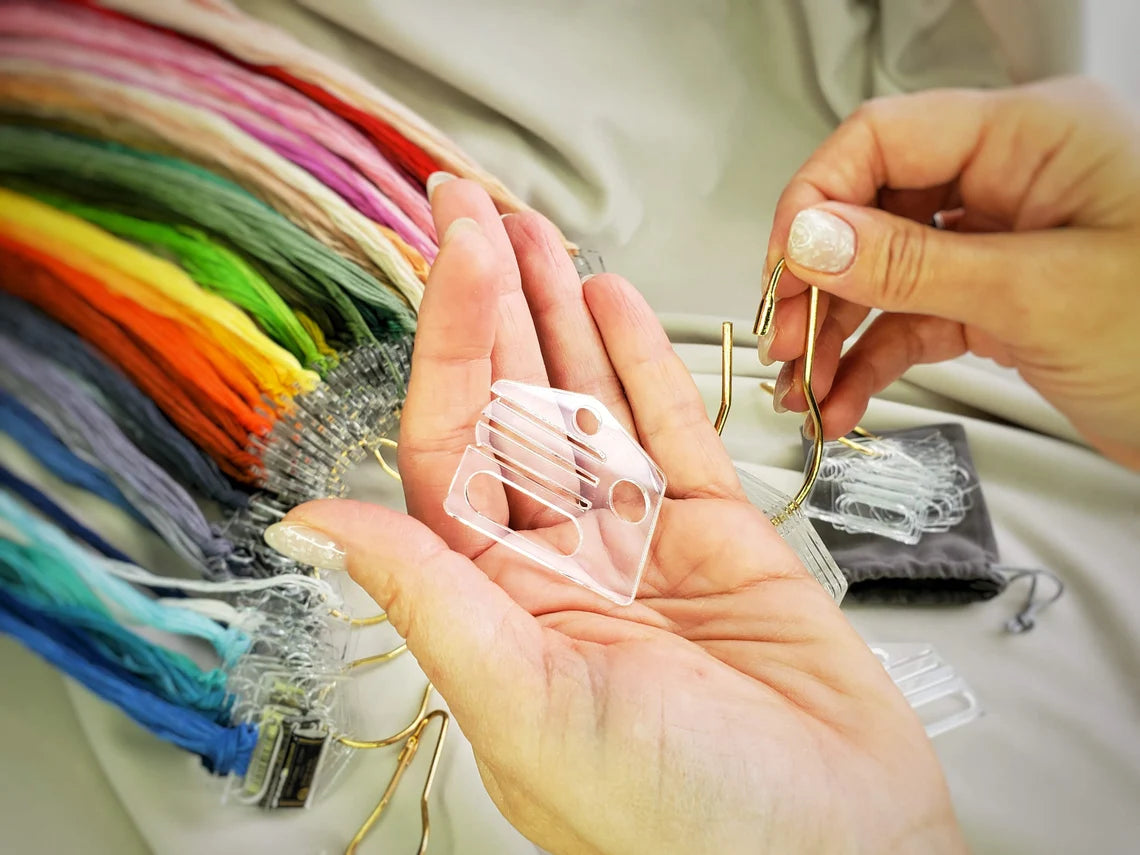 Acrylic Floss Drops for Cross Stitch: Organize Your Embroidery Threads with bobbins